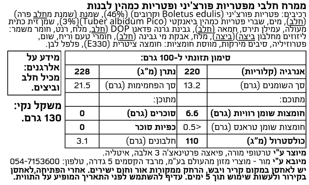 ממרח חלבי מפטריות פורצ'יני ופטריות כמהין לבנות