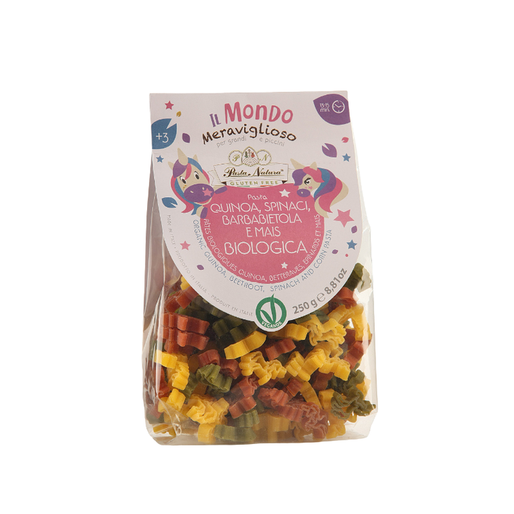 פסטה אורגנית ללא גלוטן  - תירס, סלק, תרד וקינואה -חדי קרן