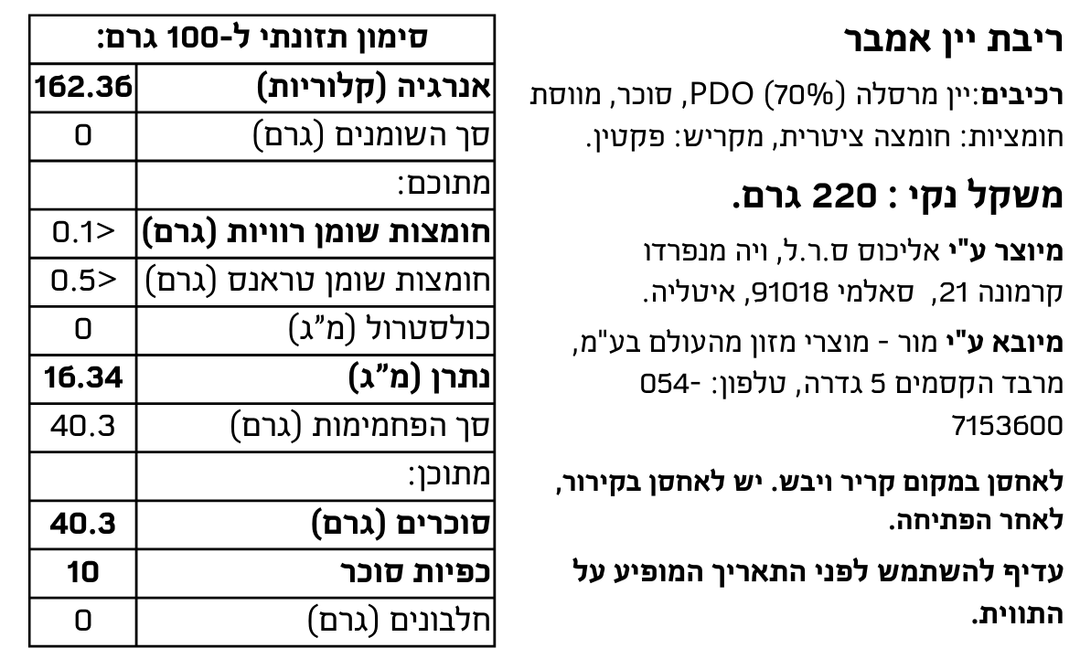 ריבת יין אמבר